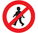 pedestrians prohibited