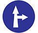 Compulsory ahead or turn right